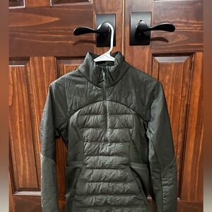 Lululemon Down For It All Pullover Jacket Womens 6 Green Long Sleeve
